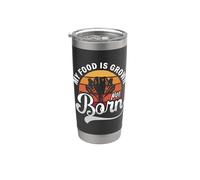 Ma nourriture est cultivée Régime à base de plantes, mode de vie sans viande, végétalisme Gobelet isotherme en acier inoxydable double paroi