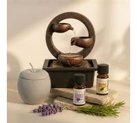 Ma parenthèse parfumée : fontaine zen et diffusion d'huiles essentielles