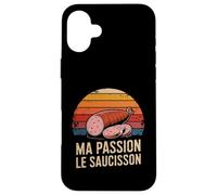 Ma Passion Le Saucisson French Charcuterie Retro Coque pour iPhone 16 Plus