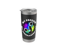 Ma passion Ma vie de pom-pom girl Team Cheerleading Cheerleader Gobelet isotherme en acier inoxydable double paroi