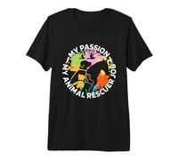 Ma Passion Mon Bien-être Animal Amoureux des Animaux Sauveteur d'animaux T-Shirt Haut de Gamme