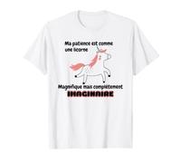 ma Patience est comme Une Licorne Magnifique T-Shirt