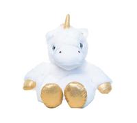 Ma Petite Bouillotte - Bouillotte Peluche - Chaleur Douce - Sachet de Billes d'Argile Micro-Ondable - Peluche Déhoussable 100% Polyester, Lavable (Licorne Blanche)