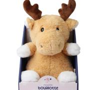 Ma Petite Bouillotte - Bouillotte Peluche - Chaleur Douce - Sachet de Billes d'Argile Micro-Ondable - Peluche Déhoussable 100% Polyester, Lavable (Renne)