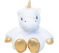 Ma Petite Bouillotte - Bouillotte Peluche - Chaleur Douce - Sachet De Billes D'argile Micro-Ondable - Peluche Déhoussable 100% Polyester, Lavable (Licorne Blanche)