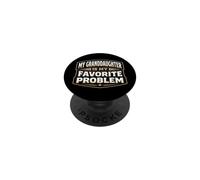 Ma Petite-Fille est Mon problème préféré Grand-père PopSockets PopGrip Adhésif