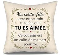 Ma Petite-Fille Serre ce Coussin et sache Que tu ES aimée Housses de Coussin pour la Petite-Fille de Mamie Papi Cadeau d'anniversaire Cadeau de Noël