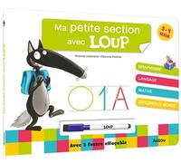 Ma petite section avec loup - livre-ardoise ned + 1 feutre - Orianne Lallemand - Auzou Éditions - cartonné - Scolaire / Universitaire