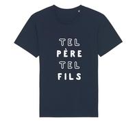 Ma Petite Tribu, Tshirt pour Homme, TEL PÈRE TEL Fils 2, Manches Courtes, Coupe Droite, Col Rond, Navy, Taille S