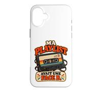 Ma Playlist Avait Une Face B Humour Génération Années 70 Coque pour iPhone 16 Plus