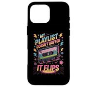 Ma Playlist ne se Charge Pas, Elle Bascule Cassette Audio Coque pour iPhone 16 Pro Max