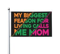Ma Plus Grande Raison De Vivre C'Est D'Être Maman. Drapeaux De Cour Drapeau De La Fierté Amusant Bannière Double Face Pour Porche Fête Extérieure 3X5 Ft