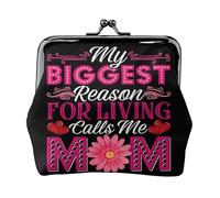 Ma Plus Grande Raison de Vivre m'appelle Maman. Porte-Monnaie en Similicuir pour la fête des mères, avec Fermoir Baiser, Portefeuille Fonctionnel à Double Fermoir, Portefeuille Amusant pour Les cad