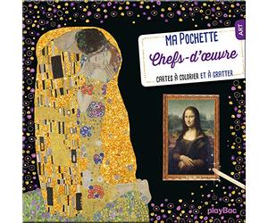 Ma pochette Chefs-d'oeuvre - Cartes à colorier et à gratter