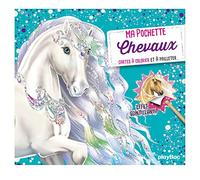 Ma pochette Chevaux - Carte à pailleter et à colorier - Ed 2019