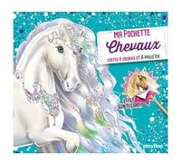 Ma pochette Chevaux - Carte à pailleter et à colorier NE Ad'lynh (Illustration), Christine Alcouffe (Illustration)