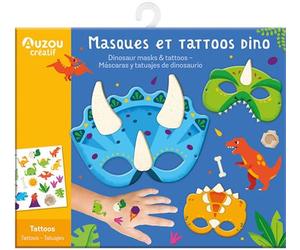 Ma pochette d'artiste - masques et tattoos dino 4 masques + 20 tattoos - Anna Clark - Auzou Philippe Eds - Boîte ou accessoire - Jeux livres objets