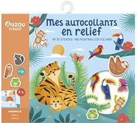 Auzou – Pochette d'artiste – Ma pochette d'artiste – autocollants en relief – animaux