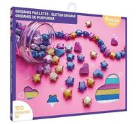 Auzou Pochette d'artiste Origamis pailletés - 70 bandelettes, 1 aiguille et fil
