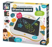 BUKI France - Ma première Ardoise - Tablette LCD pour Les Tout-Petits - 35x30 cm avec Stylet Double Pointe et 4 Tampons Silicone - Écran Multicolore Effaçable - Léger et Transportable - Dès 18 Mois