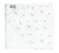 Ma Première Cape De Bain En Gaze De Coton Et Bambou Melody Melody, Blanc Imprimé Minimali TU