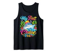 Ma première croisière 2027 Funny First Time Cruise Vacation 2027 Débardeur