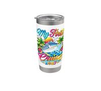 Ma première croisière 2027 Funny First Time Cruise Vacation 2027 Gobelet isotherme en acier inoxydable double paroi
