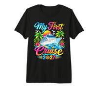 Ma première croisière 2027 Funny First Time Cruise Vacation 2027 T-Shirt Haut de Gamme