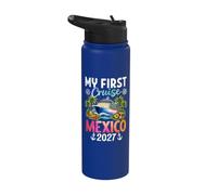 Ma première croisière Mexique 2027 Vacation Travel Cruise Memory Stainless Steel Insulated Water Bottle