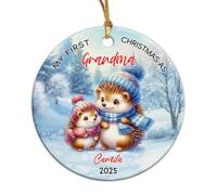 Ma Première en Tant Que Grand-Mère Pendentif De Noël Drôle Décoration De Noël A Suspendre avec Ficelle Ornement Suspendu pour Maison Festival Fête