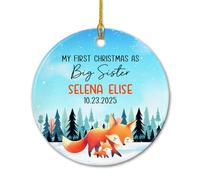 Ma Première en Tant Que Grande Sœur Décoration De Noël A Suspendre Décoratifs Pendentif De Noël Créatif Ornement Suspendu pour Salon Jardin Fête