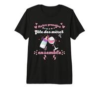 Ma première fête des mères, Cadeau Femme, Annonce Grossesse T-Shirt Haut de Gamme