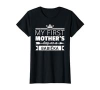 Ma première fête des mères en Tant Que Babicka Grandma Vintage T-Shirt