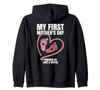 Ma première fête des mères Love & Coffee Jolie New Mom Sweat à Capuche