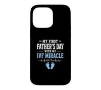 Ma première fête des pères avec Mon Miracle de FIV Coque pour iPhone 14 Pro Max