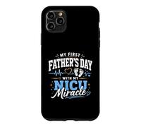 Ma première fête des pères avec Mon Miracle de l'unité néonatale des Soins intensifs Coque pour iPhone 11 Pro Max