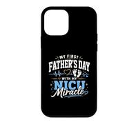 Ma première fête des pères avec Mon Miracle de l'unité néonatale des Soins intensifs Coque pour iPhone 12 Mini
