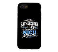 Ma première fête des pères avec Mon Miracle de l'unité néonatale des Soins intensifs Coque pour iPhone SE (2020) / 7/8