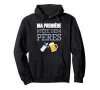 Ma Première Fête des Pères Humour Papa Bébé Biberon Bière Sweat à Capuche