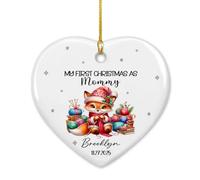 Ma Première Fois en Tant Que Maman Décoration De Noël A Suspendre Mignon Pendentif De Noël avec Ficelle Ornement Suspendu pour Fête Maison Mariage