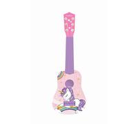 Lexibook, Licorne, Ma première Guitare Acoustique, 6 Cordes en Nylon, 53 cm, Guide d'apprentissage Inclus, Rose/Bleu, K200UNI