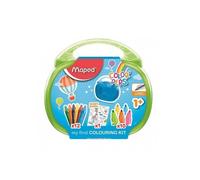 Ma premiere malette de coloriage Jumbo Maxi : 10 feutres lavables + 12 crayons cire + 1 poster geant - Loisirs