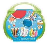 Ma premiere malette de coloriage jumbo maxi : 10 feutres lavables + 12 crayons cire + 1 poster geant - loisirs creatif bebe enfant - des 1 an