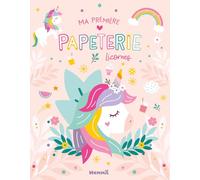 Ma première papeterie - Licornes - Pochette avec 20 feuilles, des cartes push-out, des stickers et un crayon pailleté - dès 4 ans