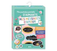Auzou Pochette d'aimants Mes messages d'amour – 20 à gratter, 20 à colorier, poster à compléter