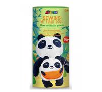 Avenir Kit de Couture pour créer Une Peluche en Forme d'ours Panda - 25 cm - Comprend des Fils, Un Rembourrage et Une Aiguille à Tricoter en Plastique - À partir de 6 Ans - Kit de Bricolage pour Vos