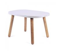 Ma première table enfant ovaline 1-4 ans blanc et bois TU