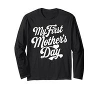 Ma première tenue de fête des mères pour les nouvelles mamans T-shirt graphique mignon Manche Longue