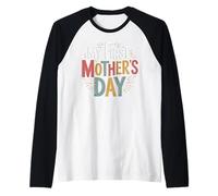 Ma première tenue de fête des mères pour les nouvelles mamans T-shirt graphique mignon Manche Raglan