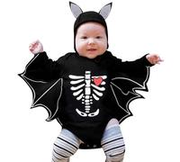 Ma première Tenue d'halloween pour bébé, Costume de Chauve-Souris en Une Seule pièce pour Nouveau-né, Bonnet Amovible, fête Cosplay